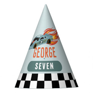 Jungs Cool Racing Car Kindergeburtstag Partyhütchen