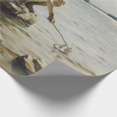 Jungs, die an der Küste spielen (von Albert Edelfe Geschenkpapier (Ecke)