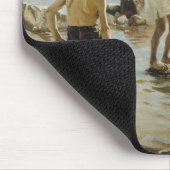 Jungs, die an der Küste spielen (von Albert Edelfe Mousepad (Ecke)