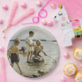 Jungs, die an der Küste spielen (von Albert Edelfe Pappteller (Party)