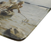 Jungs, die an der Küste spielen (von Albert Edelfe Schneidebrett (Ecke)