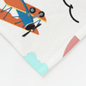 Jungs, die Muster auf Weiß fliegen Fleecedecke (Ecke)