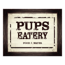 Jungs Eatery Hund Food Water Satin Print