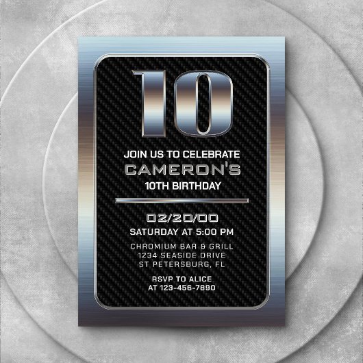 Jungs Einladung zum 10. Geburtstag