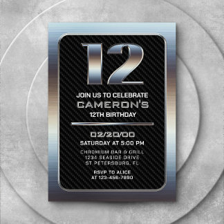 Jungs Einladung zum 12. Geburtstag