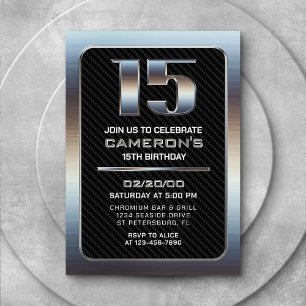 Jungs Einladung zum 15. Geburtstag