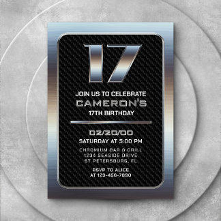 Jungs Einladung zum 17. Geburtstag