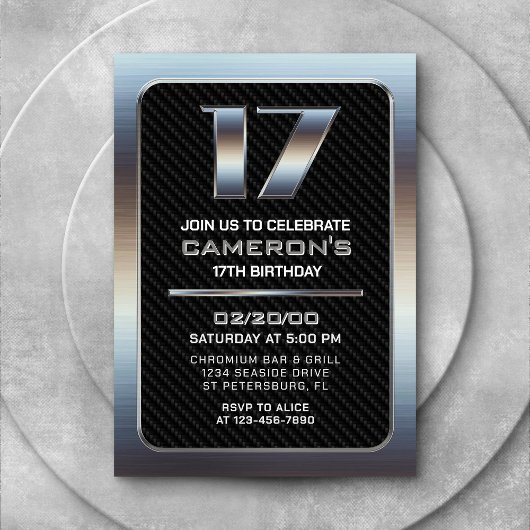 Jungs Einladung zum 17. Geburtstag