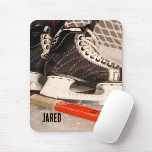 Jungs Eishockey ging zurück zum Schulmäuse Pad Mousepad (Mit Mouse)