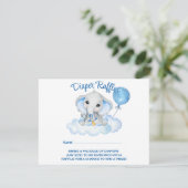 Jungs Elephant Baby Shower Windschutzscheibe RSVP Karte (Stehend Vorderseite)