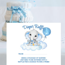 Jungs Elephant Baby Shower Windschutzscheibe RSVP Karte