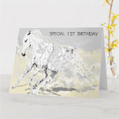 Jungs erste Geburtstagskarte Karte (Gelbe Blume)