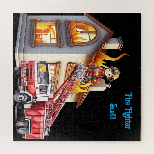 Jungs Feuerwehrmann Puzzle (Horizontal)