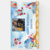 Jungs Foto Weltraumatronin Blue Red Banner (Vertikal)
