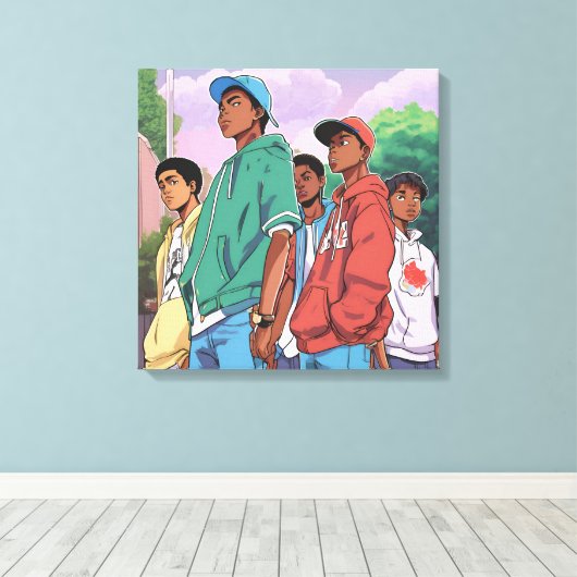 Jungs für Männer Leinwanddruck (Insitu (Holzboden))