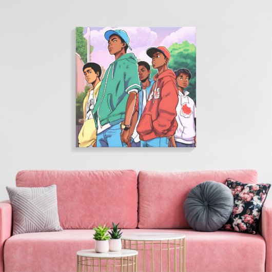 Jungs für Männer Leinwanddruck (Insitu (Wohnzimmer))