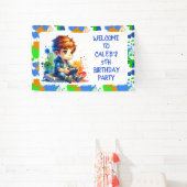 Jungs Gaming Willkommen Personalisierten Geburtsta Banner (InSitu)