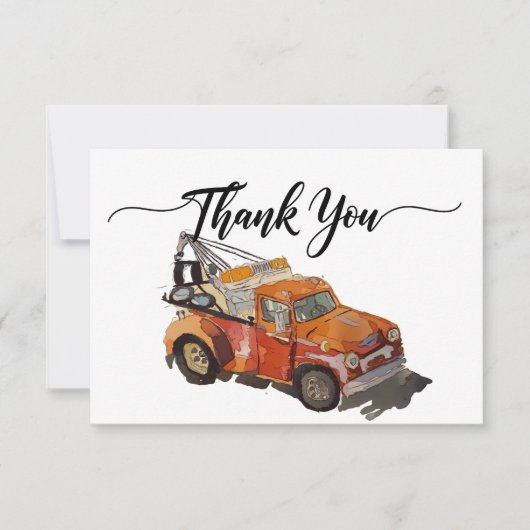 Jungs Geburtstagsparty Dankeskarte (Vorderseite)