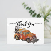 Jungs Geburtstagsparty Dankeskarte (Stehend Vorderseite)