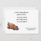 Jungs Geburtstagsparty mit Wrecker Einladung (Rückseite)