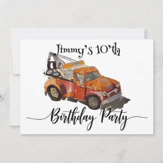 Jungs Geburtstagsparty mit Wrecker Save The Date