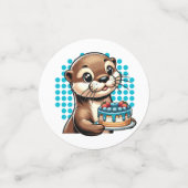 Jungs Geburtstagsparty Otter Themed Personalisiert Konfetti (Klein Vorderseite)