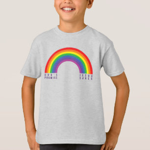 Jungs grauer T - Shirt Regenbogen Jesus Rette