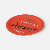 Jungs Gymnastik Geburtstagspartys Teller mit seine (Schrägansicht)