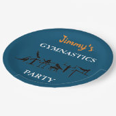 Jungs Gymnastik Geburtstagspartys Teller mit seine (Schrägansicht)