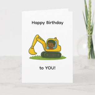 Jungs "Happy Birthday"-Karte mit Grabdesign Karte