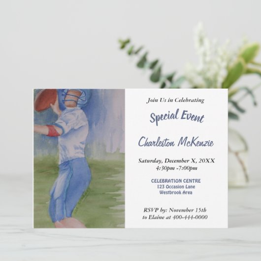 JUNGS HUDLE-PARTY EINLADUNG (Stehend Vorderseite)