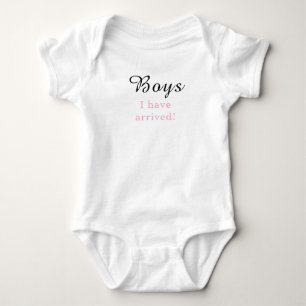Jungs, ich bin angekommen Süße Giirl Baby Strampler