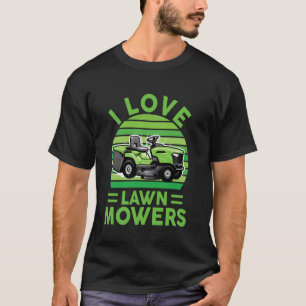 Jungs ich liebe Rasenmäher Lustiger Rasen mähen Gä T-Shirt