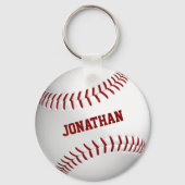 Jungs individuelle Name-Baseball Schlüsselanhänger (Rückseite)