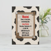 Jungs individuelles Western Thema Geburtstagseinla Einladung (Stehend Vorderseite)