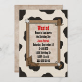 Jungs individuelles Western Thema Geburtstagseinla Einladung (Vorne/Hinten)