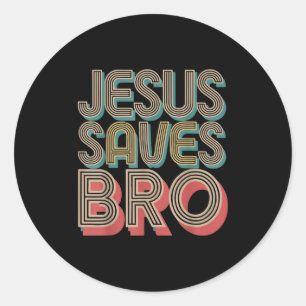 Jungs Jesus Rette Bro Christlich ist König Gott so Runder Aufkleber