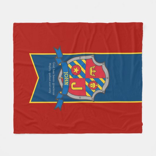 Jungs Johannes oder Buchstabe J Name bedeutet Deck Fleecedecke (Vorderseite (Horizontal))