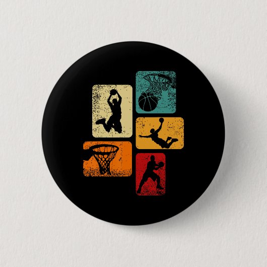 Jungs Kinder Männer Bysketbyll Vintager Spaß Byske Button (Vorderseite)