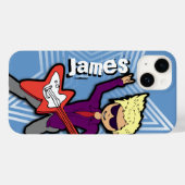 Jungs kurzer Name Rockstar Kinderhütte Case-Mate iPhone Hülle (Rückseite (Horizontal))