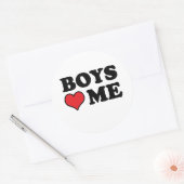 Jungs LIEBE ME Runder Aufkleber (Umschlag)