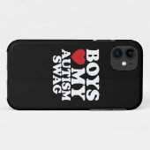 Jungs Liebe Mein Autismus Wackelbewusstsein Herz Case-Mate iPhone Hülle (Rückseite (Horizontal))