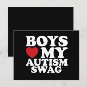 Jungs Liebe Mein Autismus Wackelbewusstsein Herz Postkarte (Vorne/Hinten)