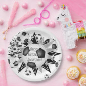 Jungs Mädchen Fußball-Bälle zum Geburtstag Pappteller (Party)