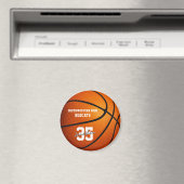 Jungs Mädchen personalisiert Basketball Magnet (In Situ (Geschirrspüler))