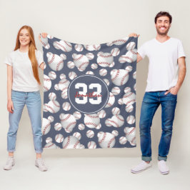 Jungs Mädchen personalisiertes Baseball-Softballmu Fleecedecke