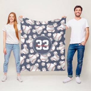 Jungs Mädchen personalisiertes Baseball-Softballmu Fleecedecke