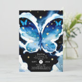 Jungs magischer Schmetterling zum Geburtstag Einladung (Stehend Vorderseite)