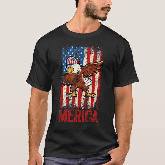 Jungs Männer amerikanischer Adler am 4. Juli T-Shirt (Vorderseite)