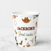 Jungs mein erster Rodeo Cowboy 1. Geburtstag Pappbecher (Rückseite)